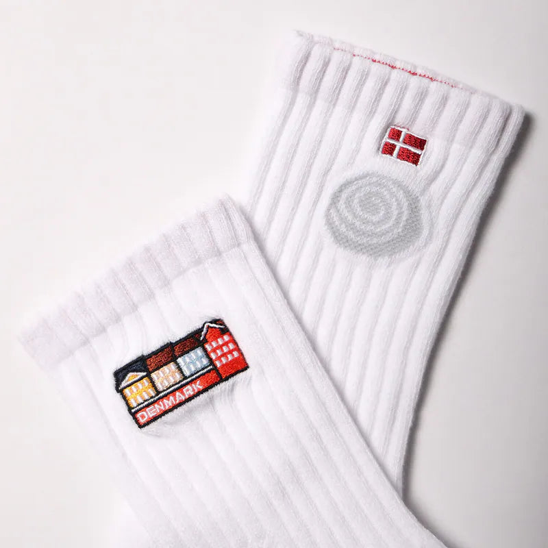oh9 leisure socks embroidery 
