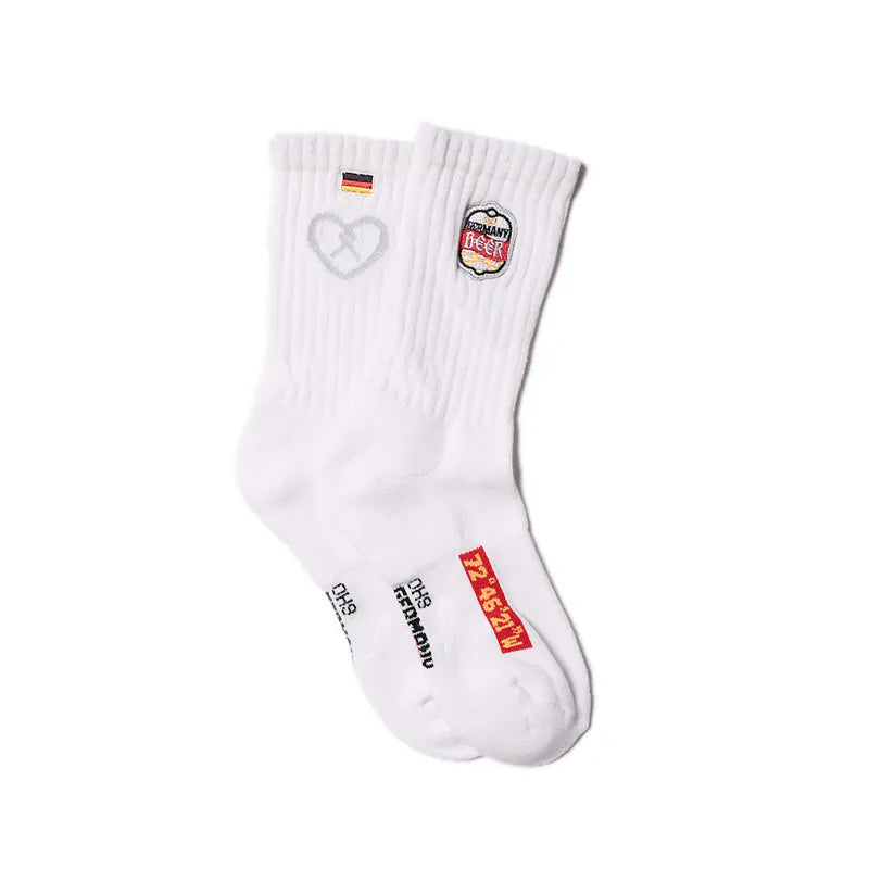 oh9 leisure socks embroidery 